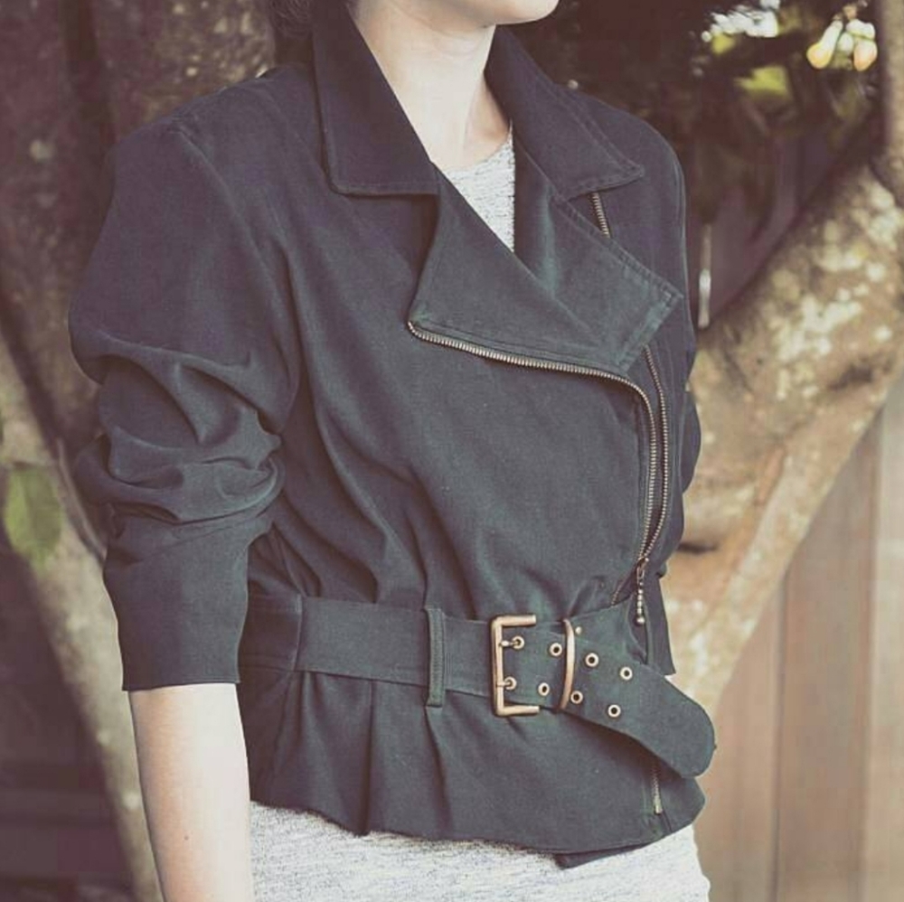 Forest Green Vintage Seude Moto Jacket